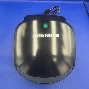 George Foreman 2-Serving Electric Grill and Panini Press, Black, GR136B